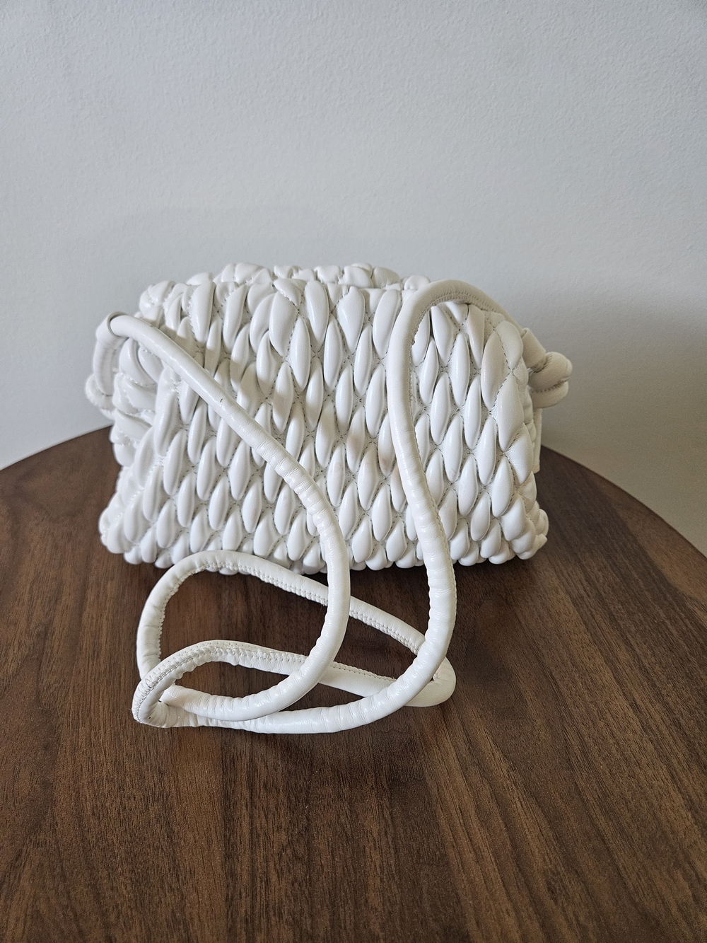 Woven Rope Crossbody Bag in White